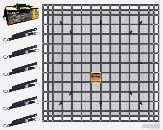 Safeguard (Gorilla) Cargo Net - Heavy Duty (Dual Cab) 2.4 x 2.4m Mesh Coverage