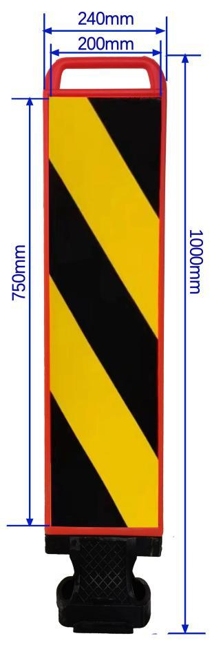 Traffic Lane Separator Flat Hazard Panel