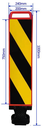 Traffic Lane Separator Flat Hazard Panel