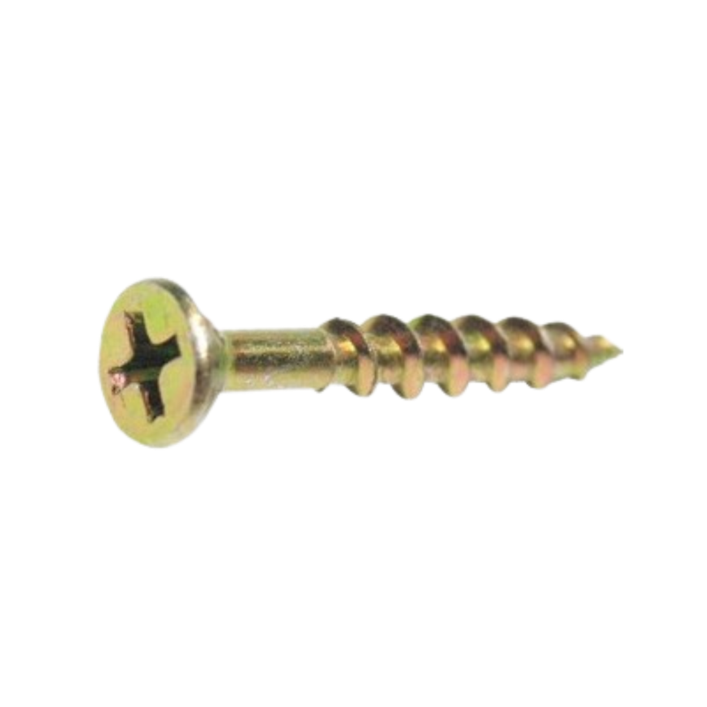 Chipboard Screws 8g x 28mm - Phillips - Yellow Zinc (ea/1000Box)