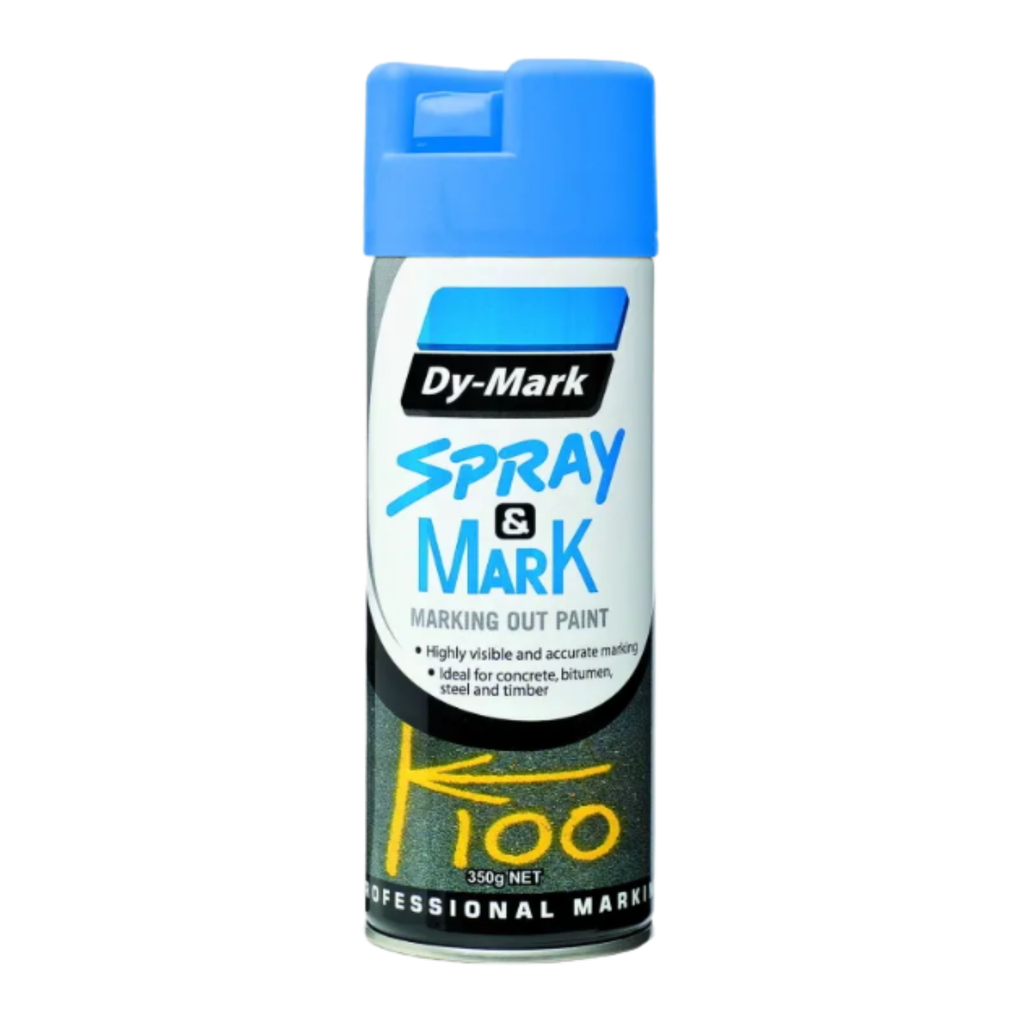 DYMARK Spray and Mark Layout Paint; Fluro Blue 350gram (ea/12box)