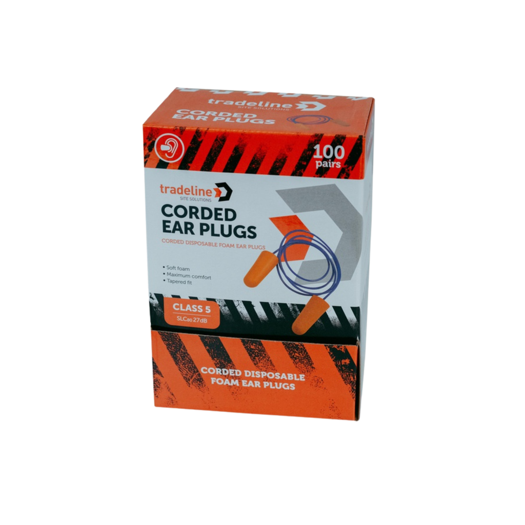 Disposable Corded Foam Ear Plugs (Box of 100)