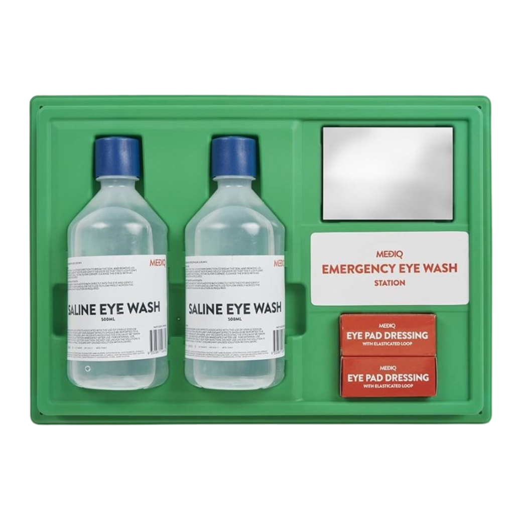 Eye Care/Eye Wash Station incl 2 x 500ml, 2x Eye pad dressings