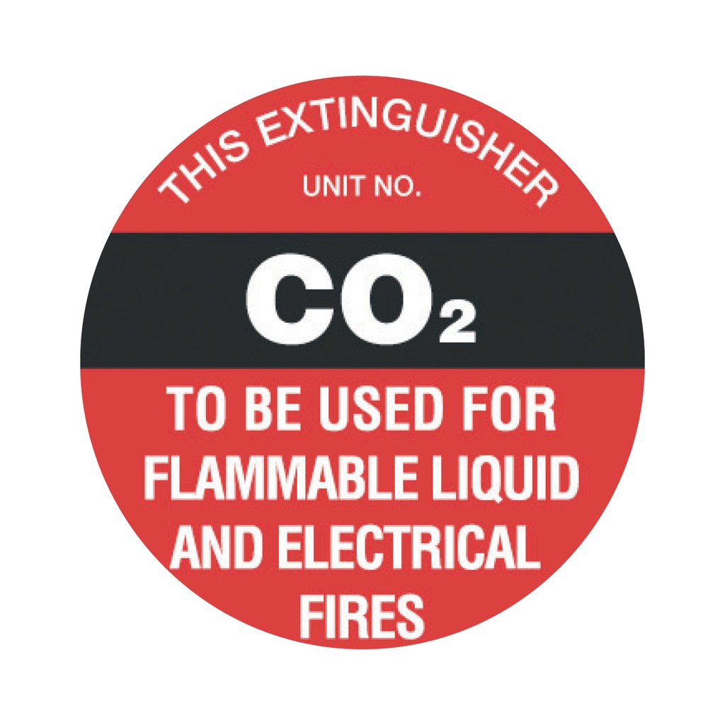 Fire Extinguisher 200mm Poly Sign - CO2