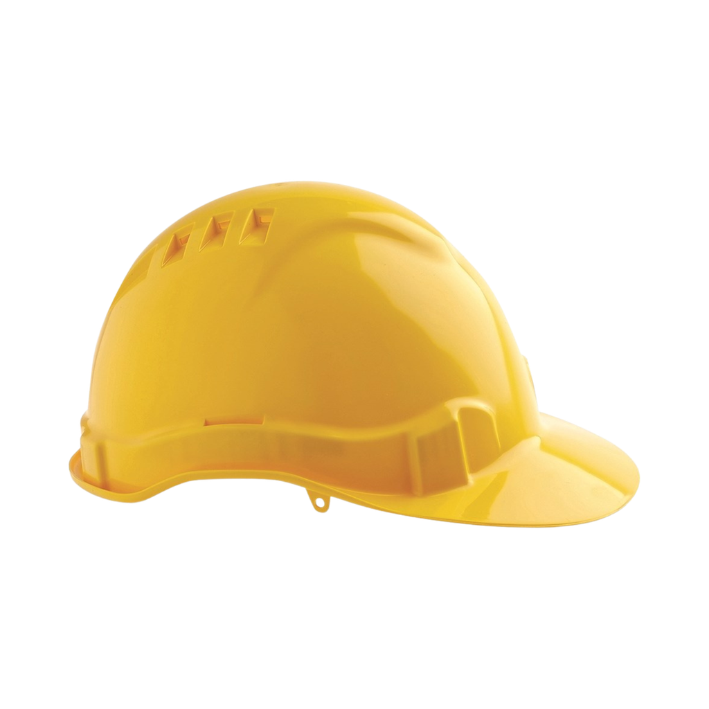 Hard Hat - Vented with adjustable harness - Yellow