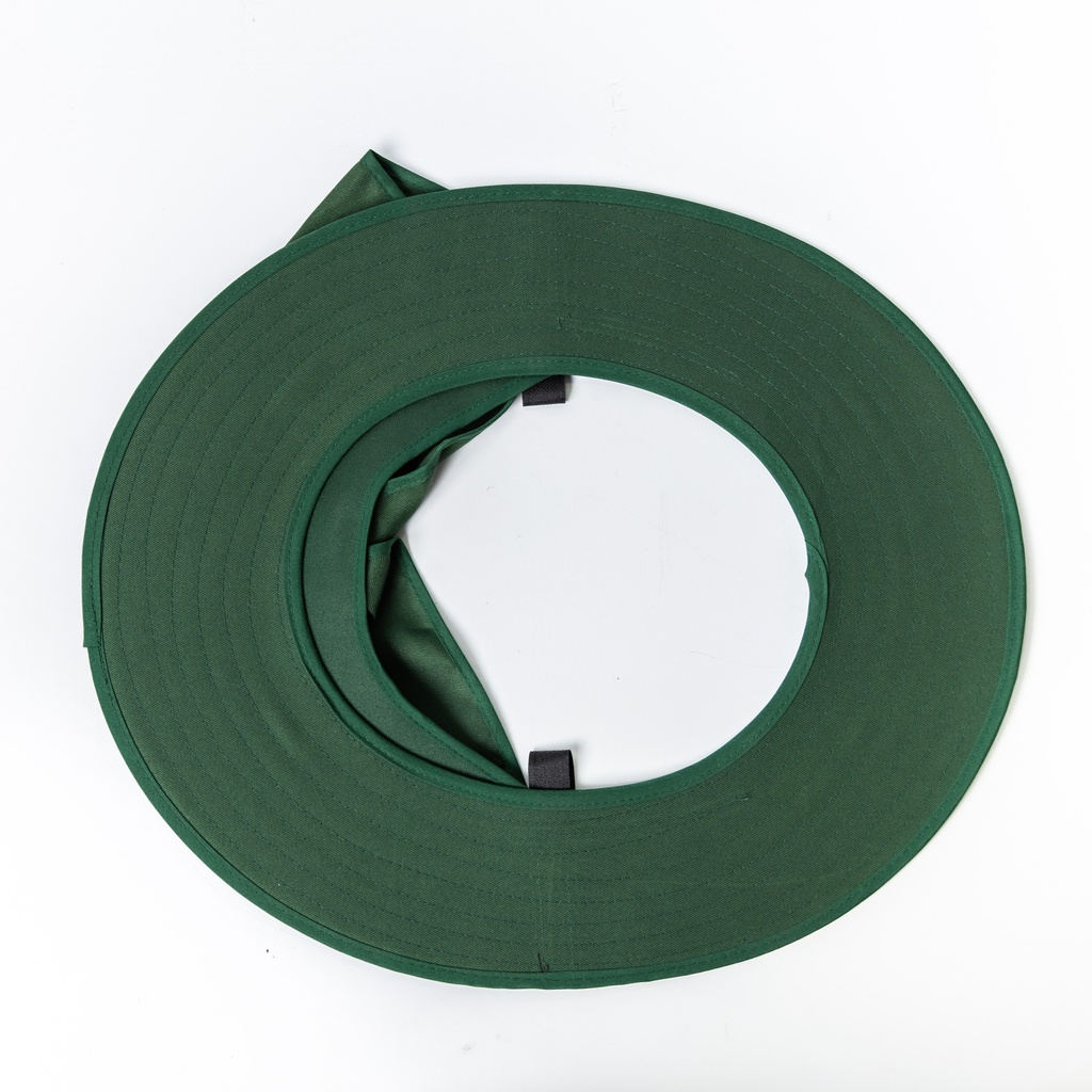 Hard Hat Cotton Brim w/- neck flap - GREEN