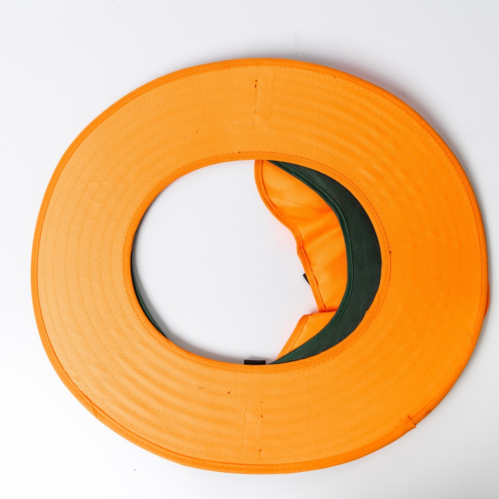 Hard Hat Cotton Brim w/- neck flap - ORANGE