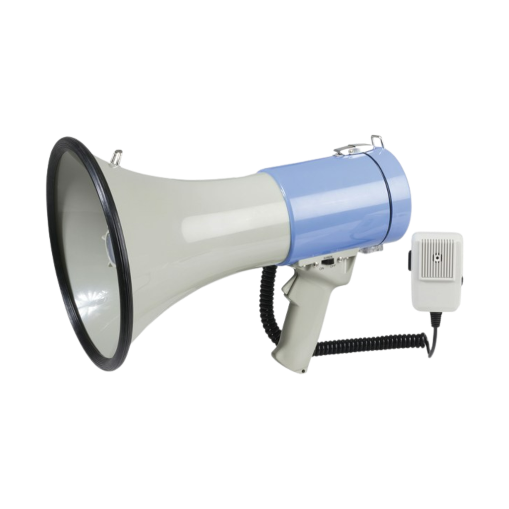 Megaphone 25 watt with siren - (Requires 8 x C Batteries - Not included) 