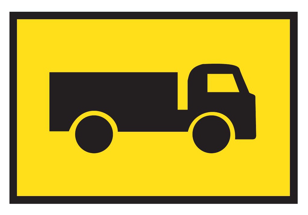 Metal Sign Boxed Edge 900 x 600mm - Truck