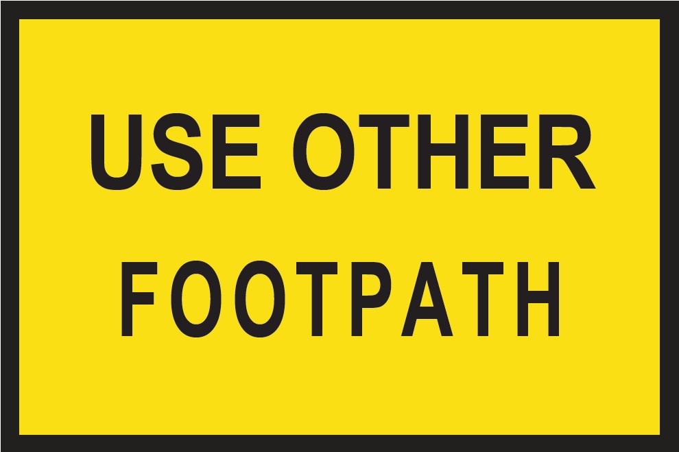 Boxed Edge Sign Metal Class 1W Reflective 900 x 600mm - Use Other Footpath