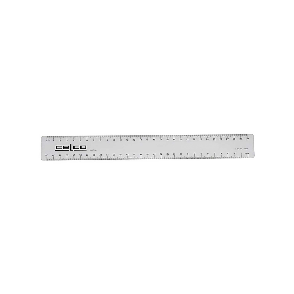 Plastic Ruler 300mm 12&quot; - Metric