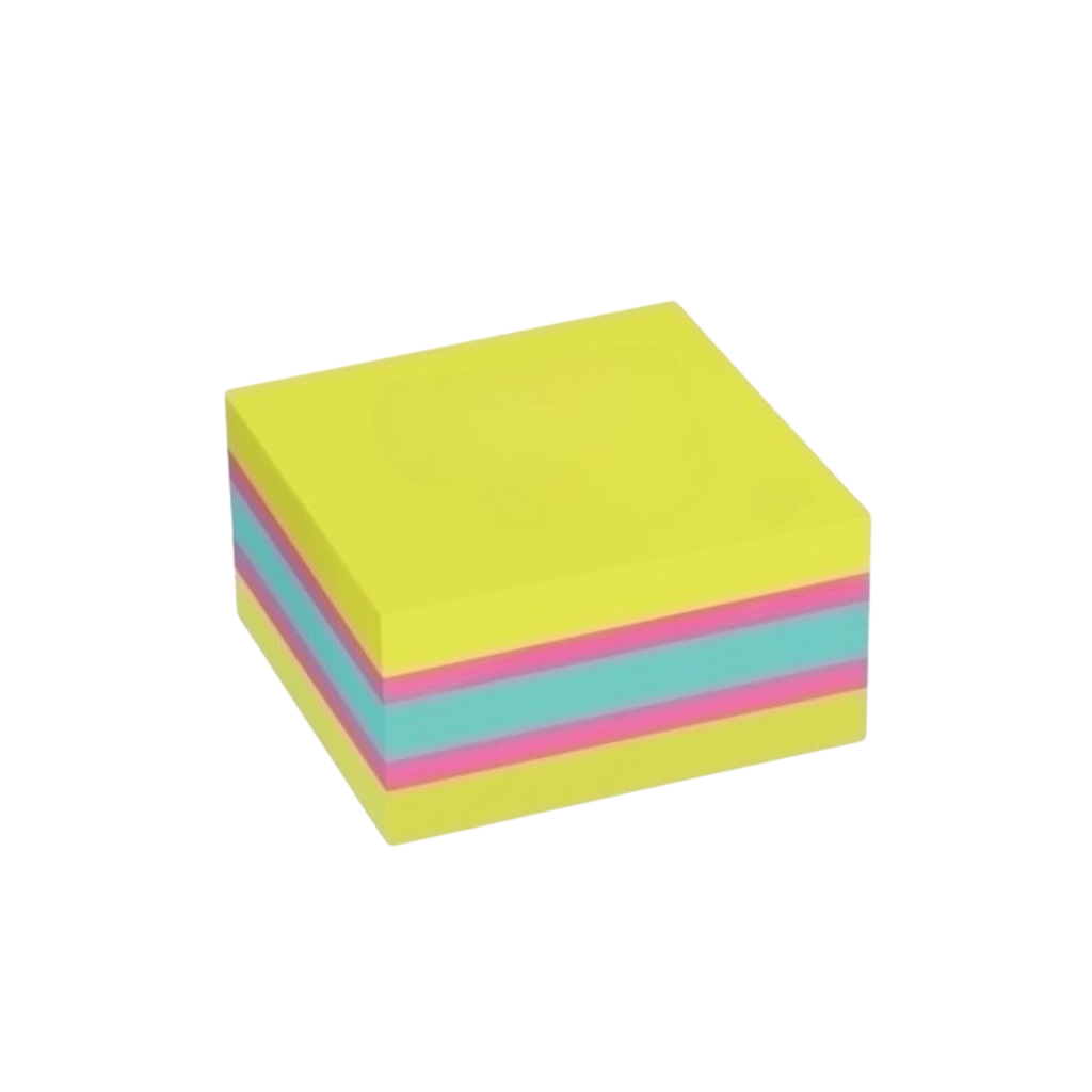 Post-It Notes - Coloured x 5 (cube) 76 x 76mm