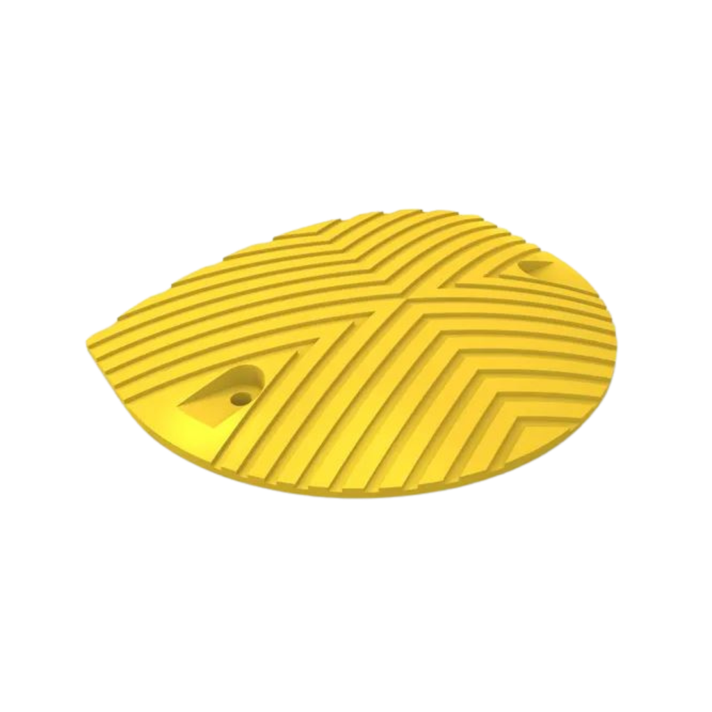 Speed Hump End Caps - Yellow - 175mmL x 350mmW x 50mmH