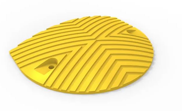 Speed Hump End Caps - Yellow - 175mmL x 350mmW x 50mmH