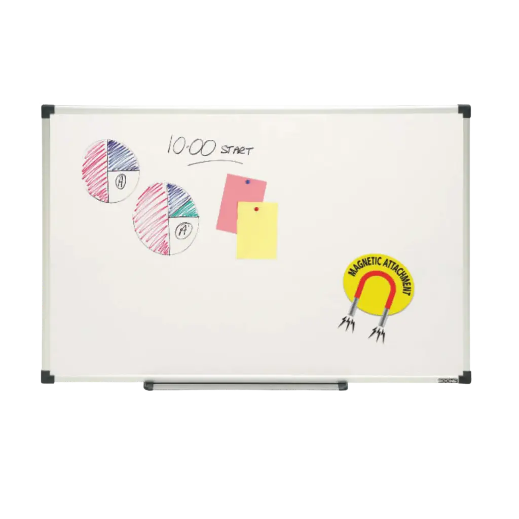 Whiteboard Magnetic 1500 x 900mm w/- Alum Frame