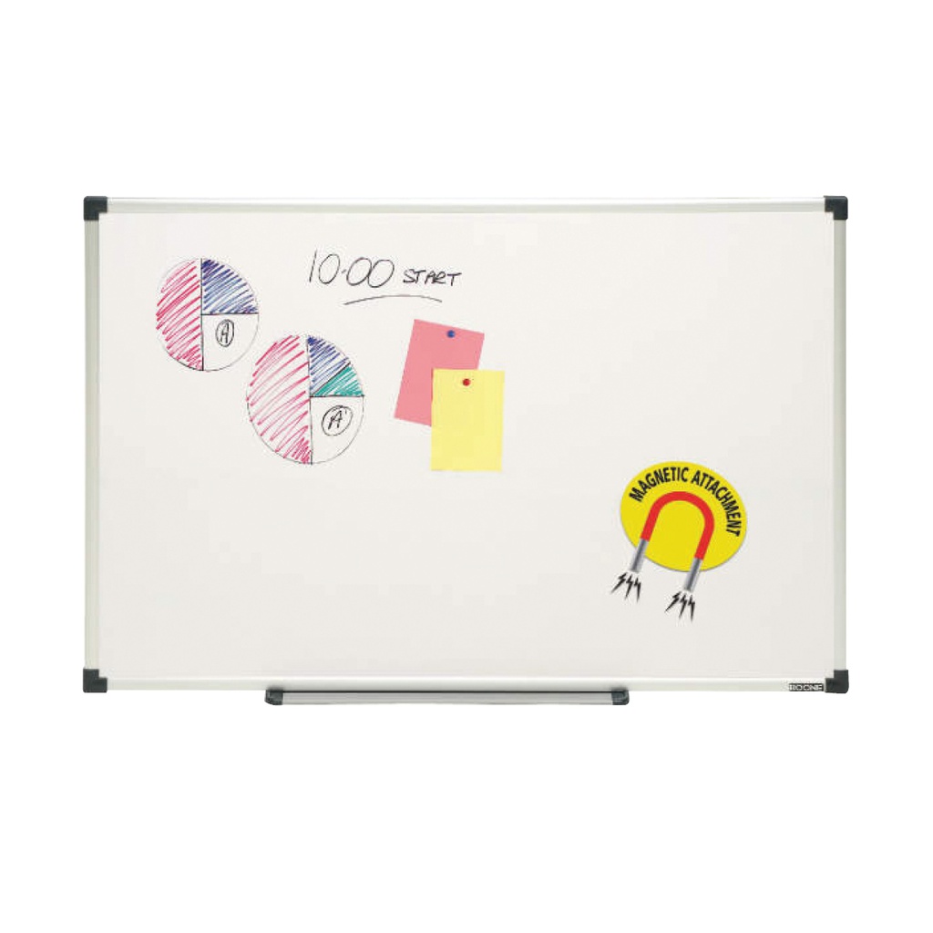 Whiteboard Magnetic 1800 x 900mm w/- Alum Frame