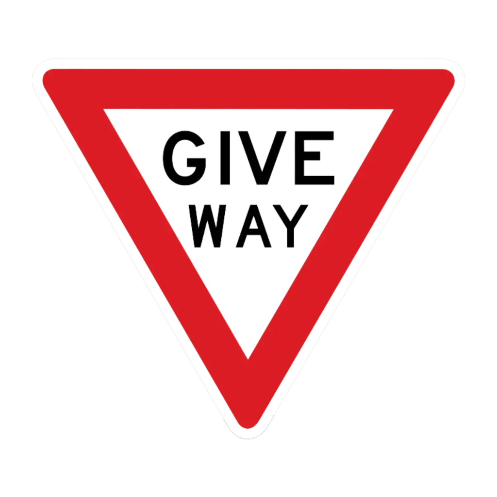 Give Way Sign 750mmH Aluminum Class 1 Reflective