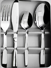 16 Piece Cutlery Set - Stainless Steel - (4 sets of Knive, Fork, Spoon, Teaspoon)