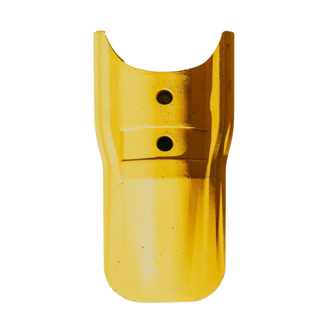 Traffic Lane Separator End Caps (Pair) - Recycled Rubber - Yellow