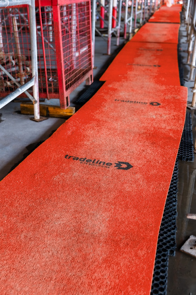 Site Mat 1.0m x 8.0m x 13mm - Red
