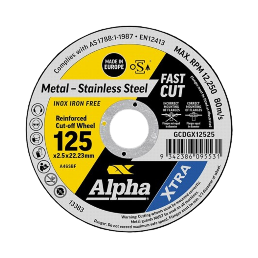 Alpha Metal Cutting Disc 125mm x 2.5mm (Thick)