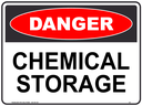 Safety Sign 600 x 450mm Coreflute - Chemical Storage