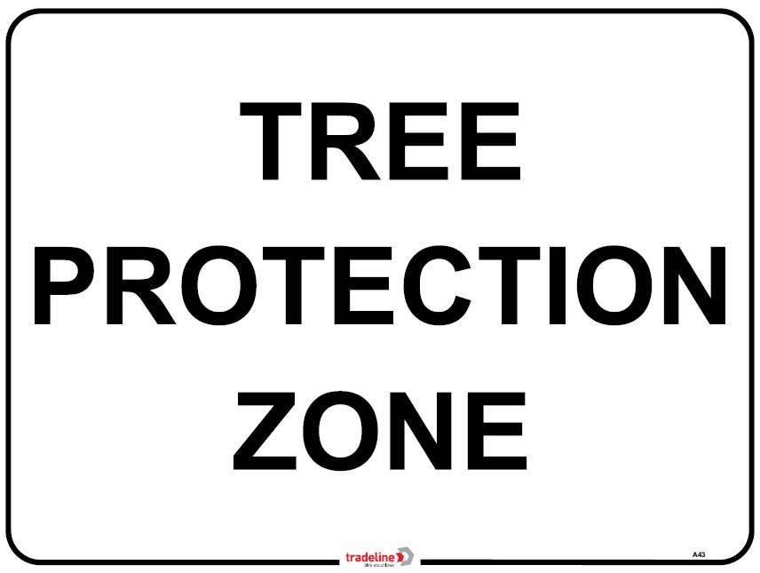 Safety Sign 600 x 450mm Coreflute - Tree Protection Zone