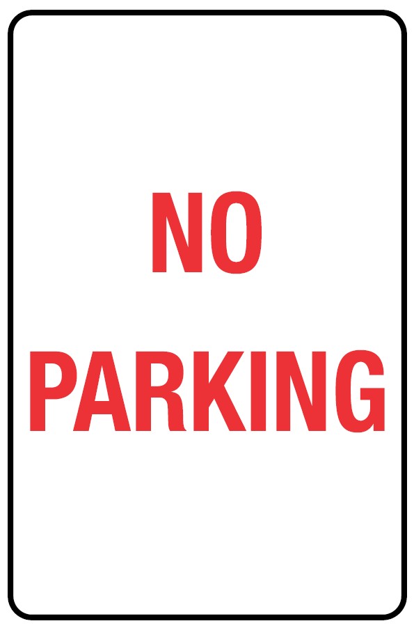Safety Sign 450 x 300mm Coreflute - NO PARKING