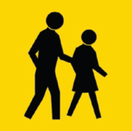 Victoria Multi Message Sign 600 x 600mm Class 1 Coreflute - Pedestrians