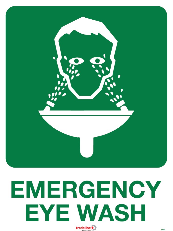Emergency Eyewash Sign - 600 x 450mm