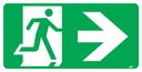 Running Man Sign 350 x 180mm (Right Arrow)