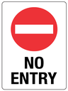 Safety Sign 600 x 450mm - NO ENTRY