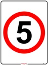 Safety Sign 600 x 450mm - 5 Km / Hour Speed