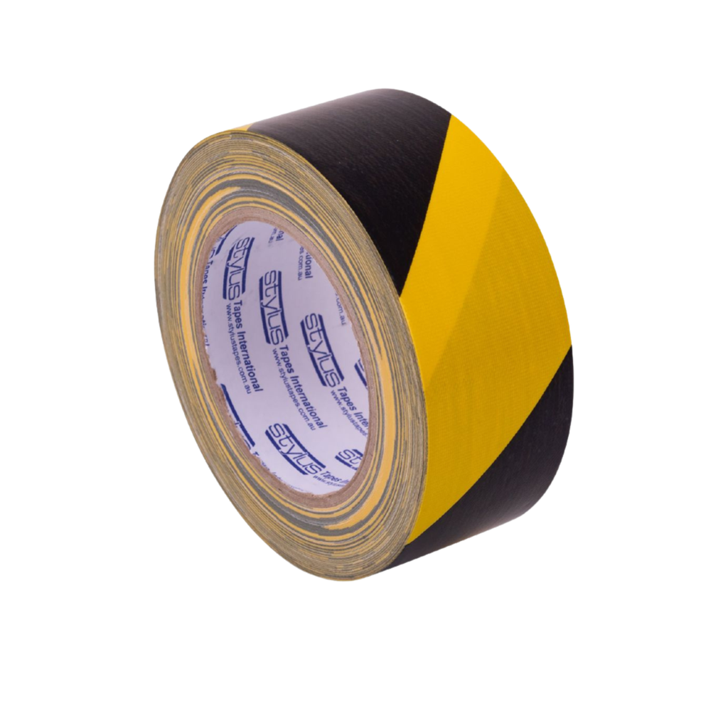 Cloth Tape 48mm x 25m - Black / Yellow (ea/24box)