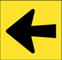 QLD Multi Message 600 x 600mm Class 1 Reflective  - Left Arrow Symbol