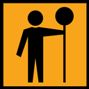 QLD Multi Message 600 x 600mm Class 1 Reflective- Stop go Man (symbol)