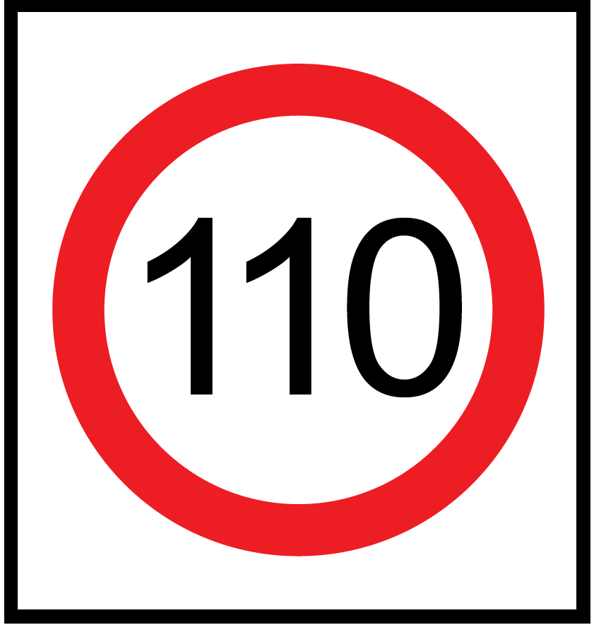 Victoria Multi Message Sign 600 x 600mm Class 1 Reflective - 110km