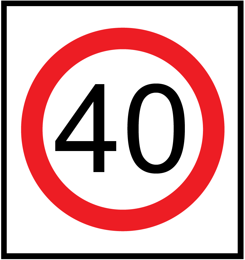 Victoria Multi Message Sign 600 x 600mm Class 1 Reflective - 40km