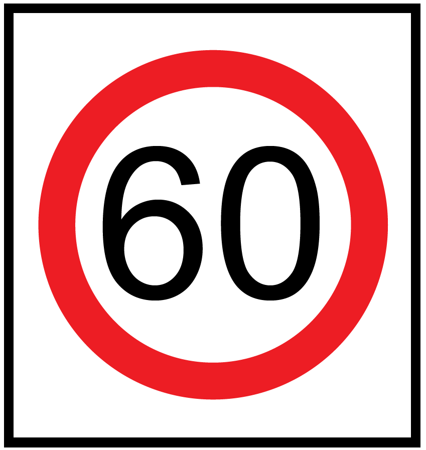 Victoria Multi Message Sign 600 x 600mm Class 1 Reflective- 60km