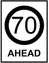 Victoria Multi Message Sign 600 x 900mm Class 1 Reflective - 70 Ahead