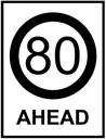 Victoria Multi Message Sign 600 x 900mm Class 1 Reflective - 80 Ahead