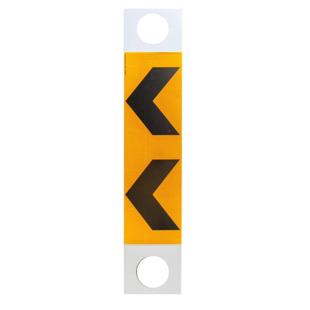 Chevron Delineators Coreflute to suit T-Top Bollards (Slip over Bollard)