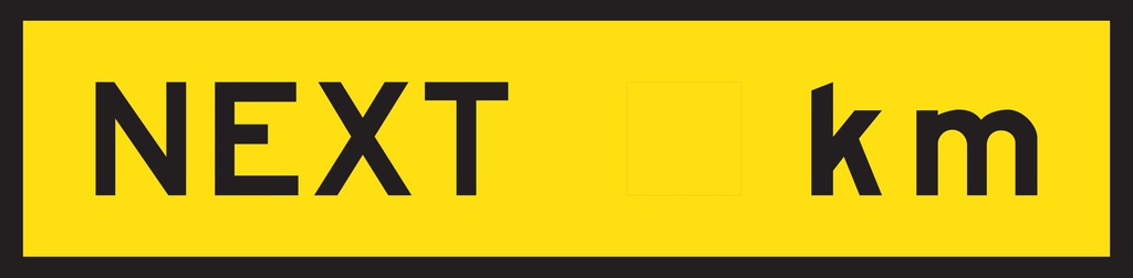 QLD Multi Message Sign 1200 x 300mm Class 1 Reflective - Next (Blank) km