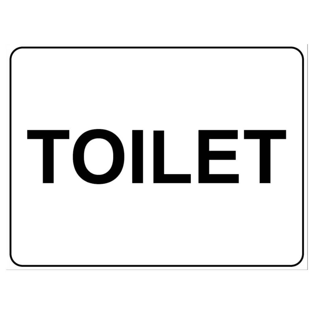 Sign 600 x 450mm - Toilet 