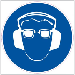 [STICK101] 200mm Round Sticker - Ear &amp; Eye Protection