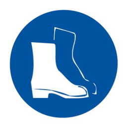 [STICK112] 200mm Round Sticker - Safety Boots