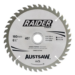 [SAW16540C] Circular Saw Blade 160mm (6 1/4&quot;) x 40t - Thin Kerf