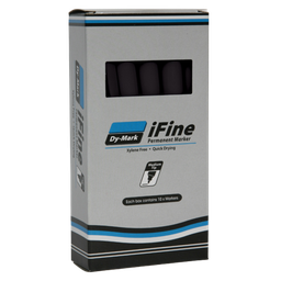 [IFINEBLACK] Dy-Mark iFine Permanent Marker Pen - Black (ea/Box 10)