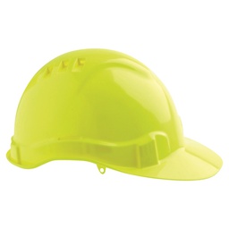 [HARDHAT-FY] Hard Hat - Vented with adjustable harness - Fluro Yellow