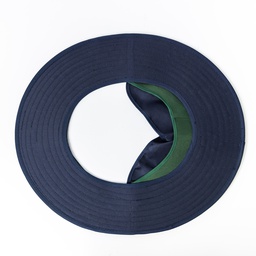 [COTTONBRIM-B] Hard Hat Cotton Brim w/- neck flap - NAVY BLUE